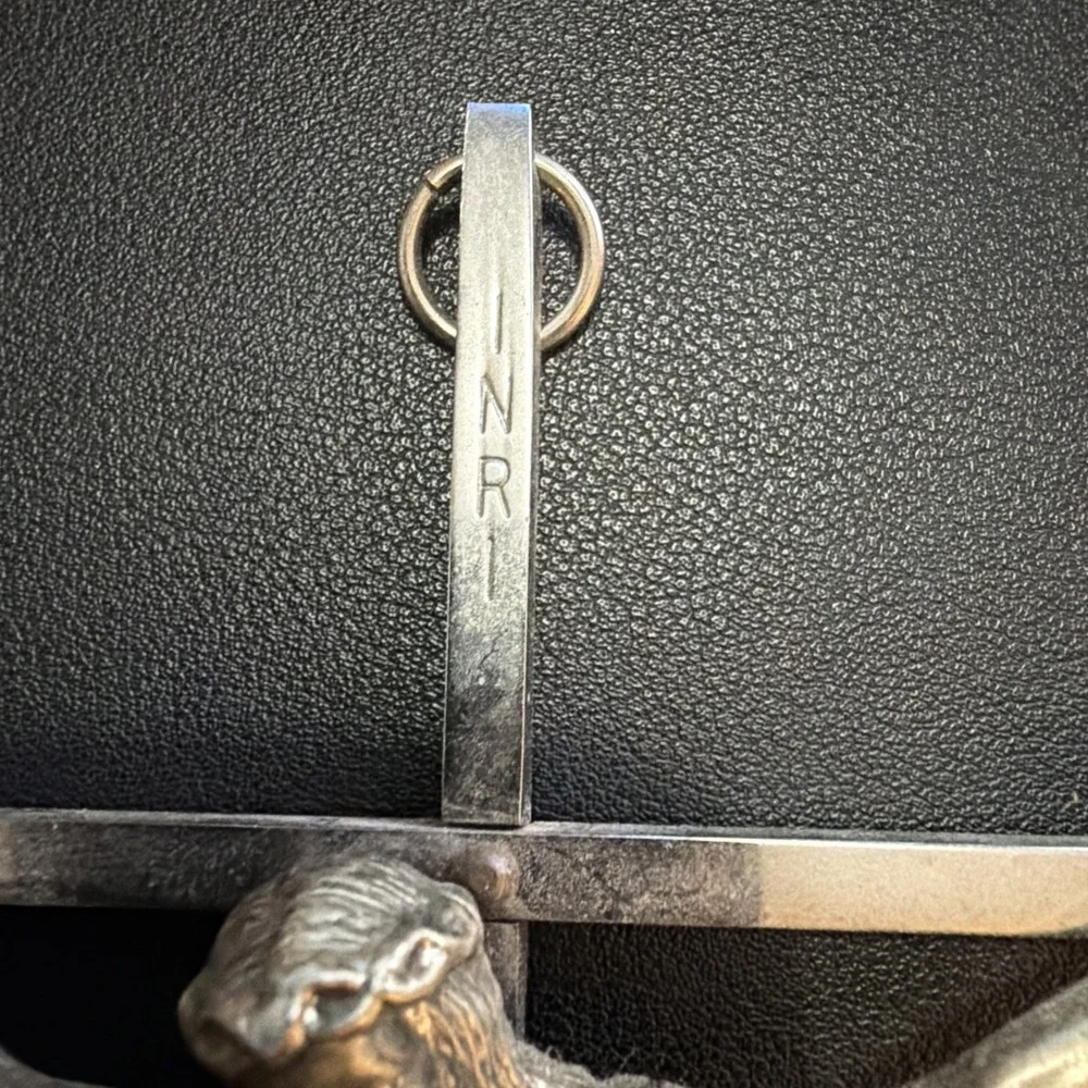VINTAGE Metal CRUCIFIX INRI 10